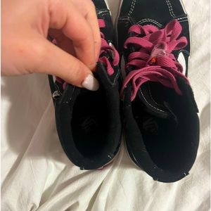 Vans black and white high top